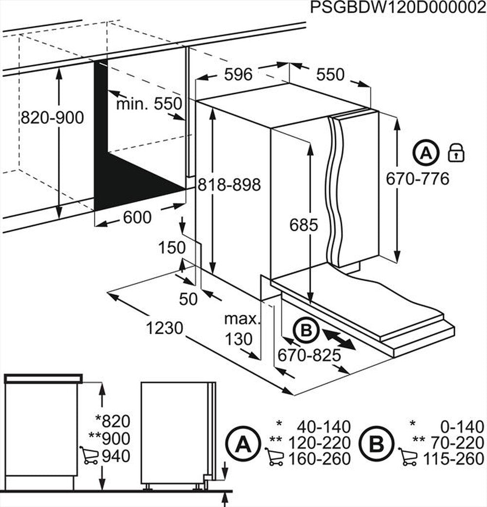 AEG - Lavastoviglie incasso FSE63617P Classe D