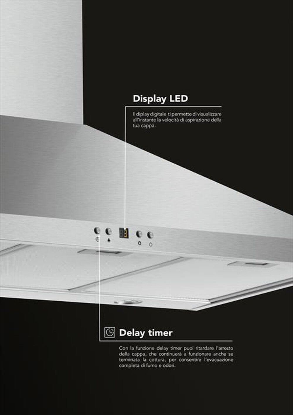 GLEM GAS - Cappa a parete GHP664IX-INOX