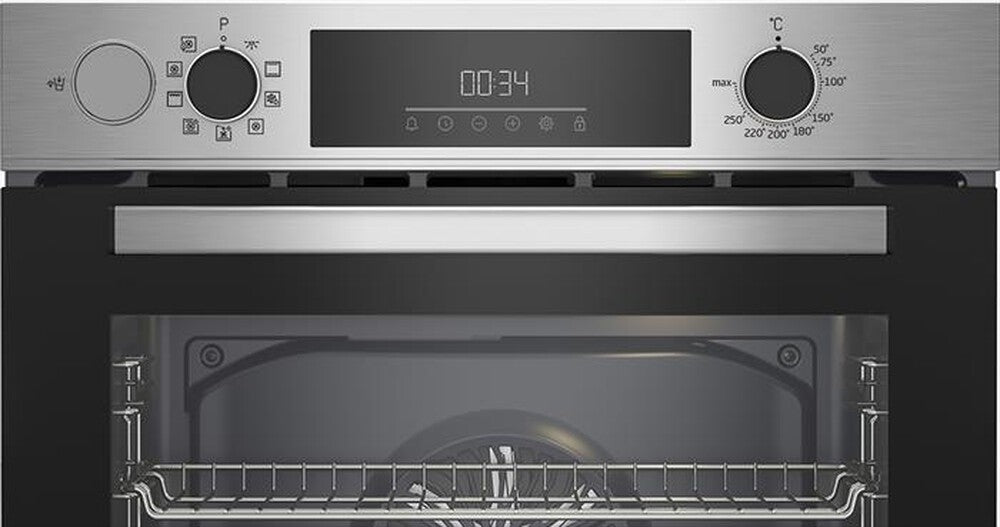 BEKO - Forno incasso elettrico BBIS12300XDE Classe A+-Inox e cristallo nero