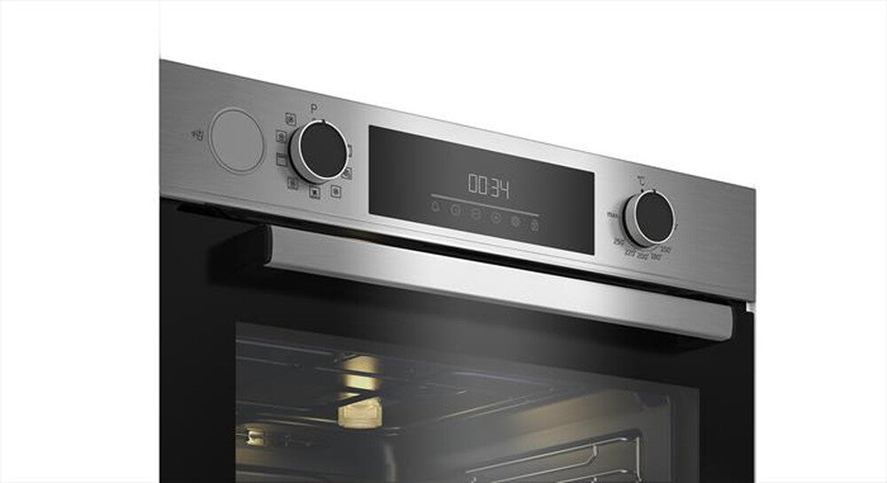 BEKO - Forno incasso elettrico BBIS12300XDE Classe A+-Inox e cristallo nero