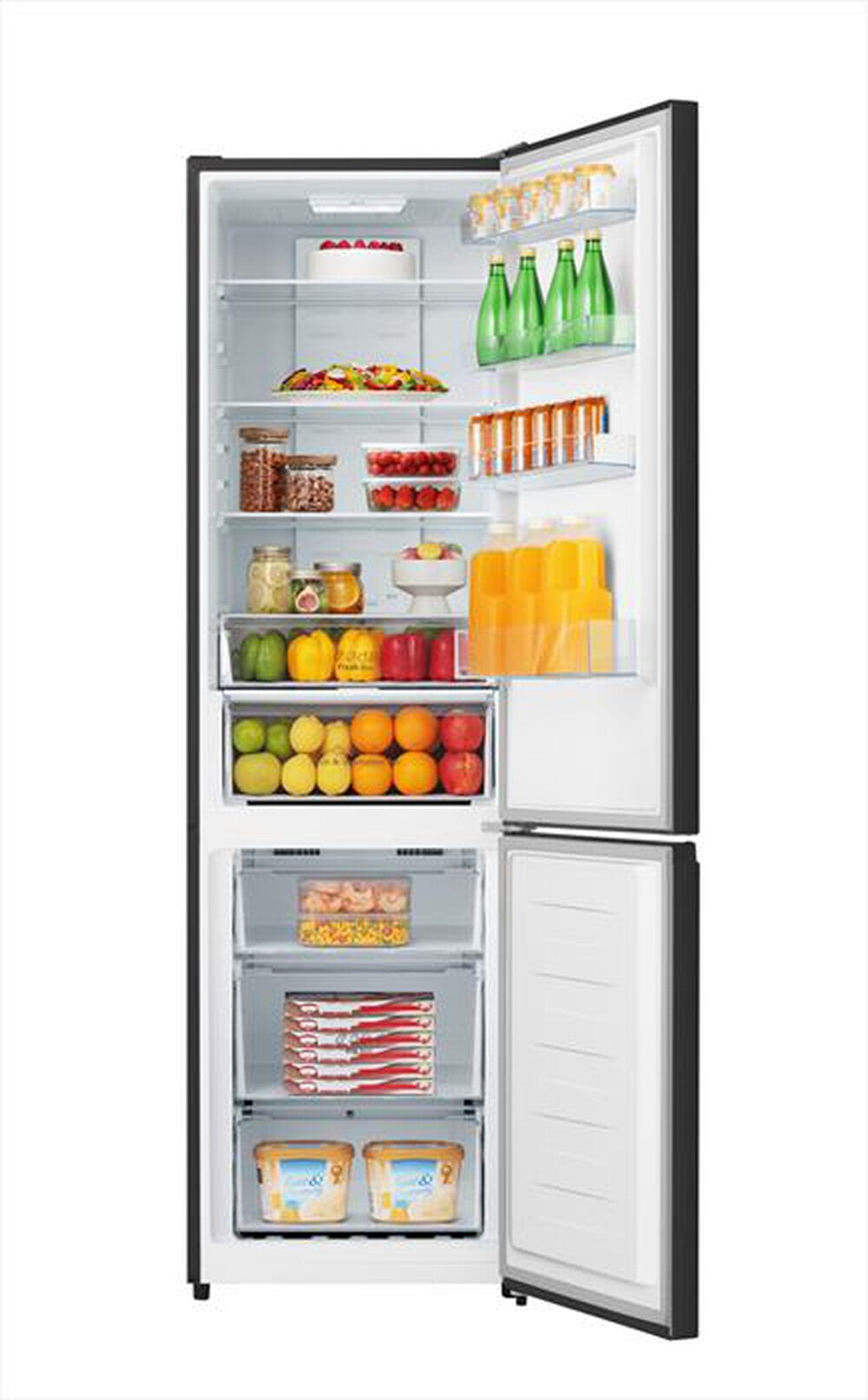 HISENSE - Frigorifero combinato RB440N4AFE Classe E 336 lt-Black Inox