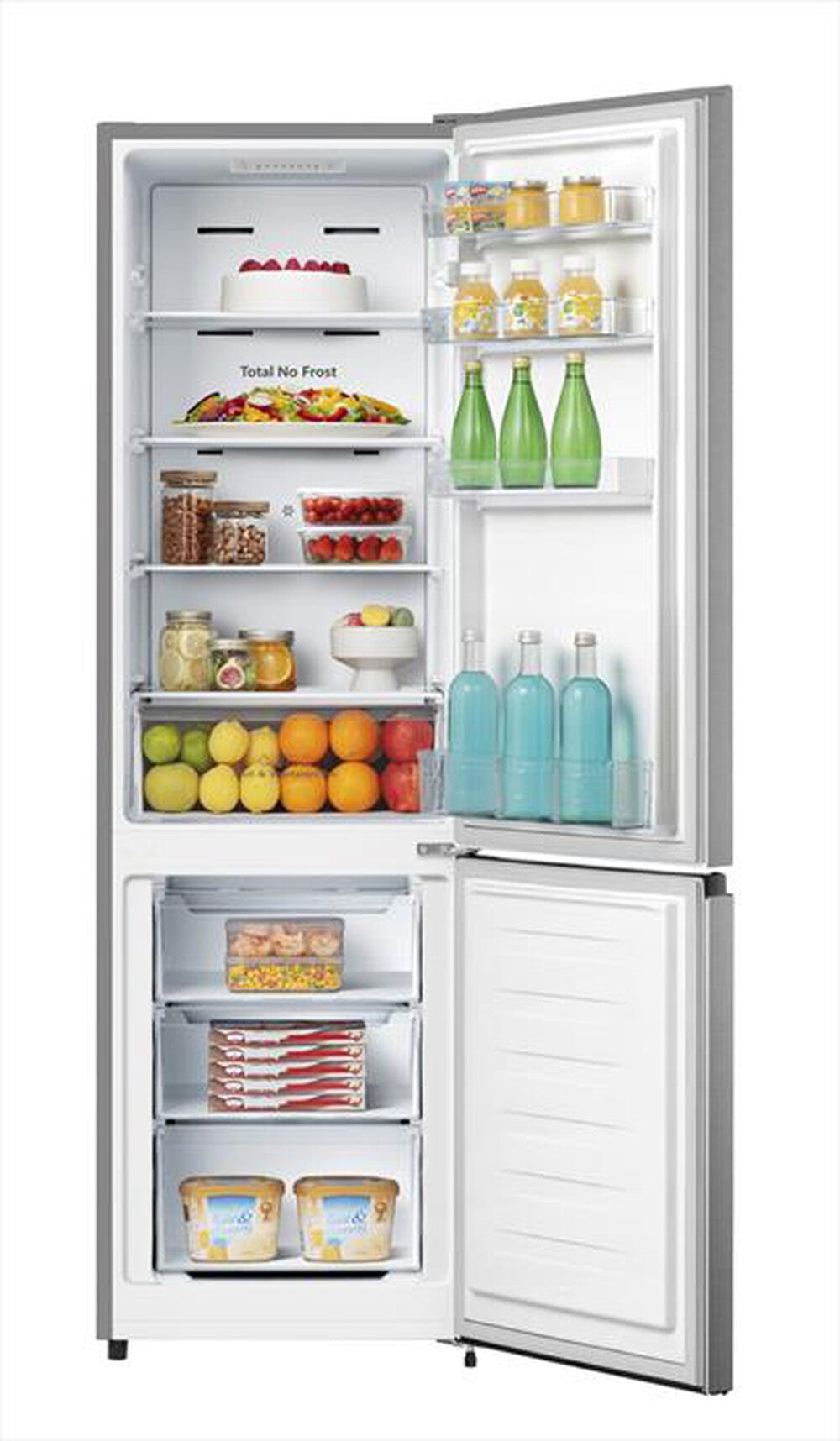 HISENSE - Frigorifero combinato FCN255ACE Classe E 255 lt-Inox