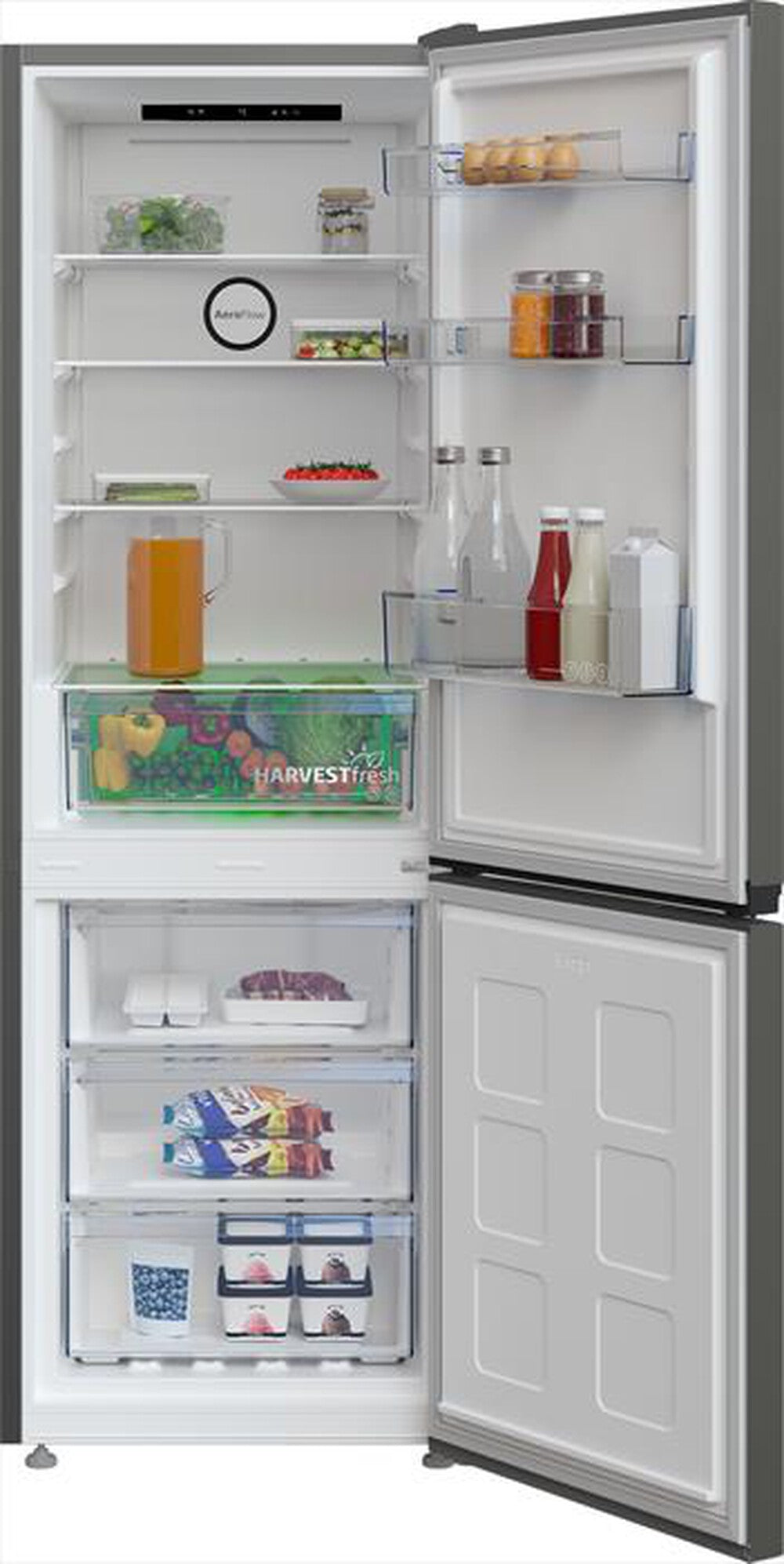 BEKO - Frigorifero combinato B5RCNA345HG1 Classe D 301 lt-Metal Grey