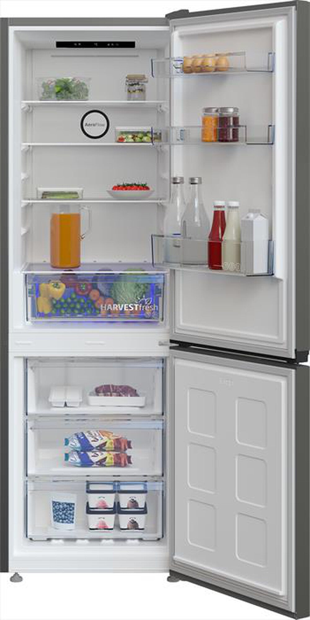 BEKO - Frigorifero combinato B5RCNA345HG1 Classe D 301 lt-Metal Grey