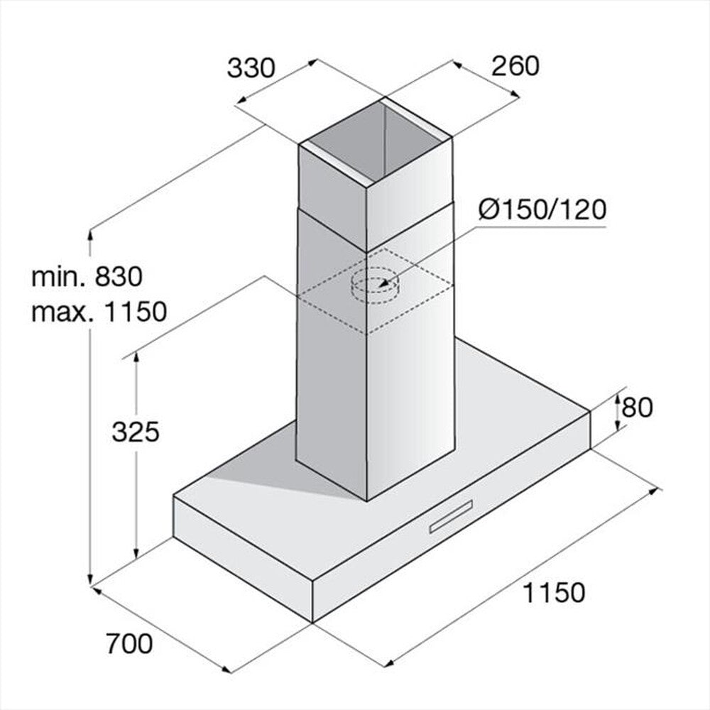 ASKO - Cappa decorativa a parete CI 41236 S-Inox