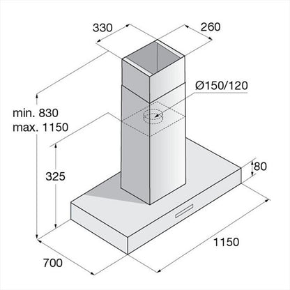 ASKO - Cappa decorativa a parete CI 41236 S-Inox
