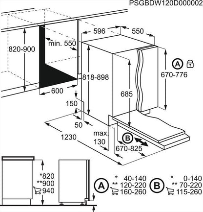 AEG - Lavastoviglie incasso FSE63617P Classe D