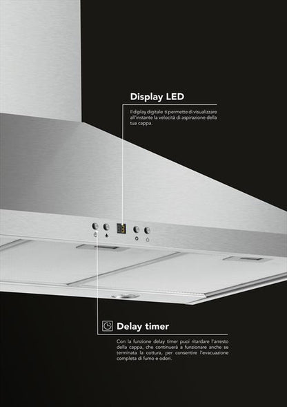 GLEM GAS - Cappa a parete GHP664IX-INOX