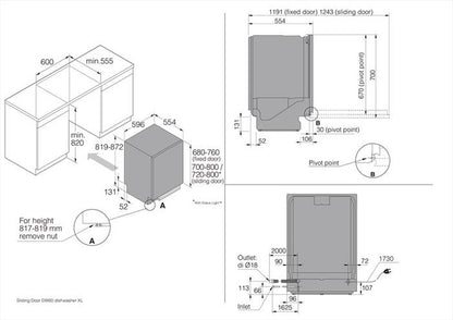ASKO - Lavastoviglie DSD 544 D Classe B 14 coperti